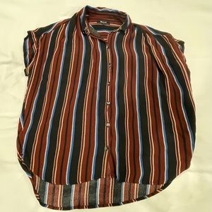Madewell Stripped Cropped Shirt